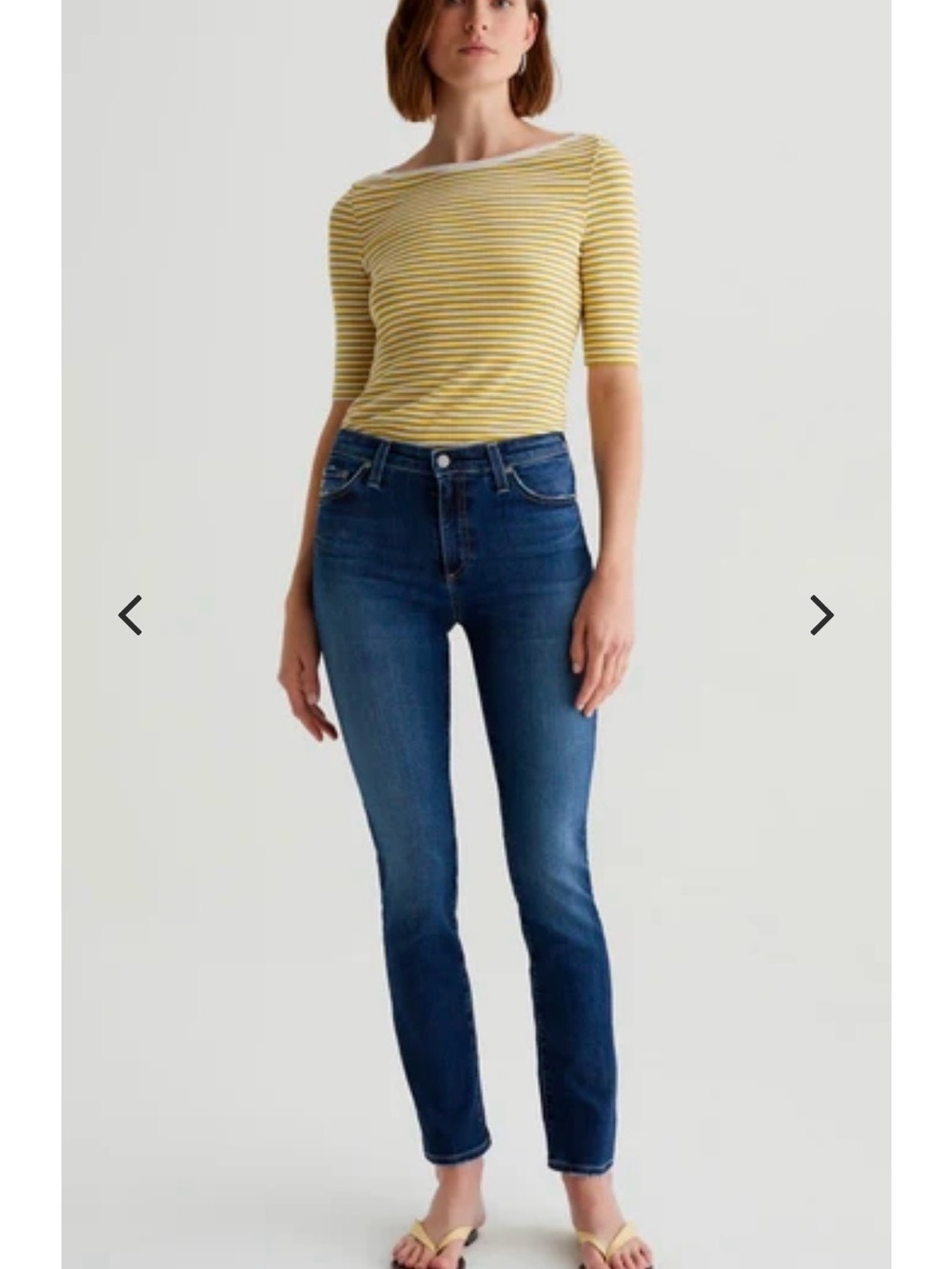 NWT AG Mari High Rise Slim Straight Jeans